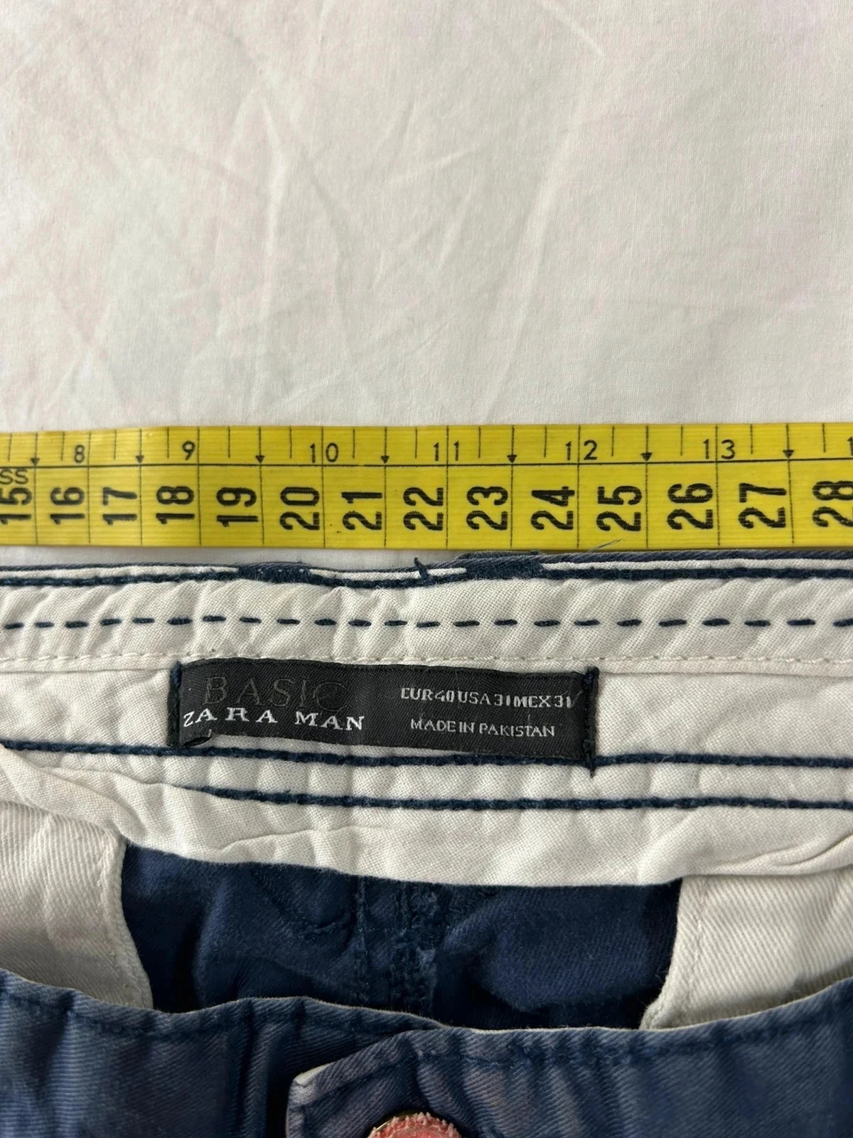 Marineblauwe Chino-broek Zara Man – photo 11